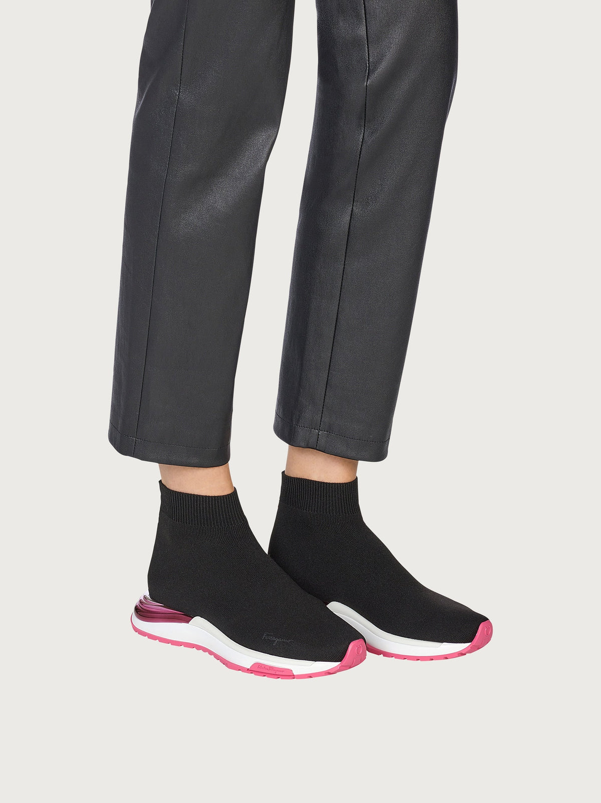 Black Salvatore Ferragamo Ninette sneaker, rear view