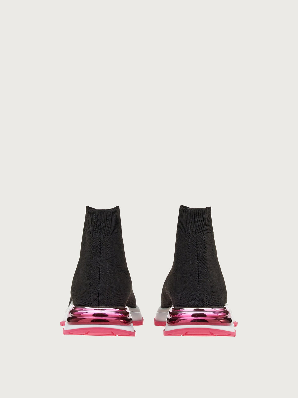 Black Salvatore Ferragamo Ninette sock sneaker, opposite side view