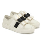 White Salvatore Ferragamo Nataly sneakers with Vara bow detail, front view