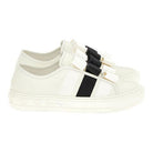 White Salvatore Ferragamo Nataly sneakers with grosgrain bows, top view