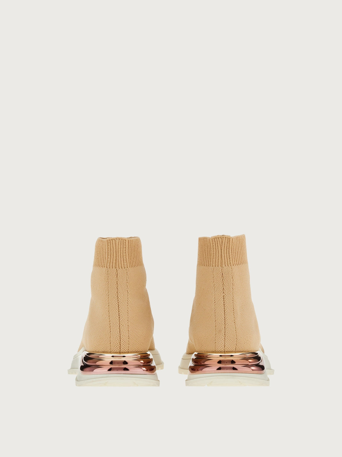 Beige Salvatore Ferragamo Ninette slip-on sneaker, top view