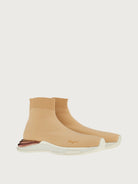 Beige Salvatore Ferragamo Ninette sneaker rubber sole, bottom view