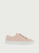 Light pink Salvatore Ferragamo Nadine platform sneaker, side view