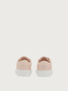 Salvatore Ferragamo Nadine sneaker white platform sole with embossed Gancini motif, detail view