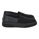 Black Cassiopea sneaker by Salvatore Ferragamo with rubber sole, rear view