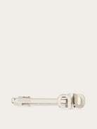 Silver-tone Salvatore Ferragamo tiepin with logo detail, front view