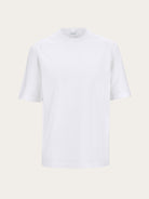White Salvatore Ferragamo crew-neck t-shirt with tonal logo, front view