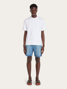 White Salvatore Ferragamo short-sleeve t-shirt, alternate angle
