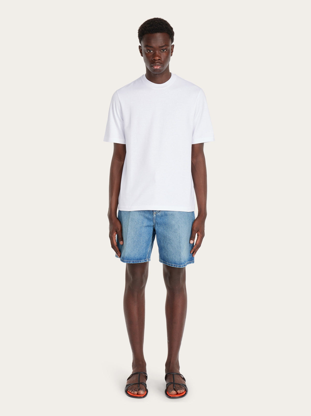 White Salvatore Ferragamo short-sleeve t-shirt, alternate angle