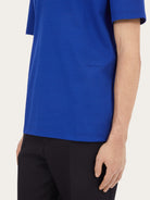 Bluette Salvatore Ferragamo pique polo, detail of three-button placket