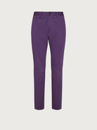 Purple Salvatore Ferragamo sport trousers with tapered leg, front view