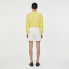 Cream Salvatore Ferragamo tailored trousers, back view