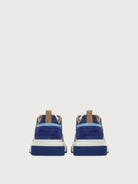 Navy blue Salvatore Ferragamo Cassina low-top sneakers, top view showing laces