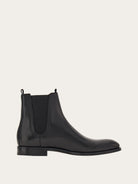 Black leather Chelsea boot by Salvatore Ferragamo, side view