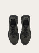 Black Salvatore Ferragamo Nima rhinestone sneakers, front angle