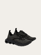 Black Salvatore Ferragamo Nima sneakers, rear view with Gancini sole