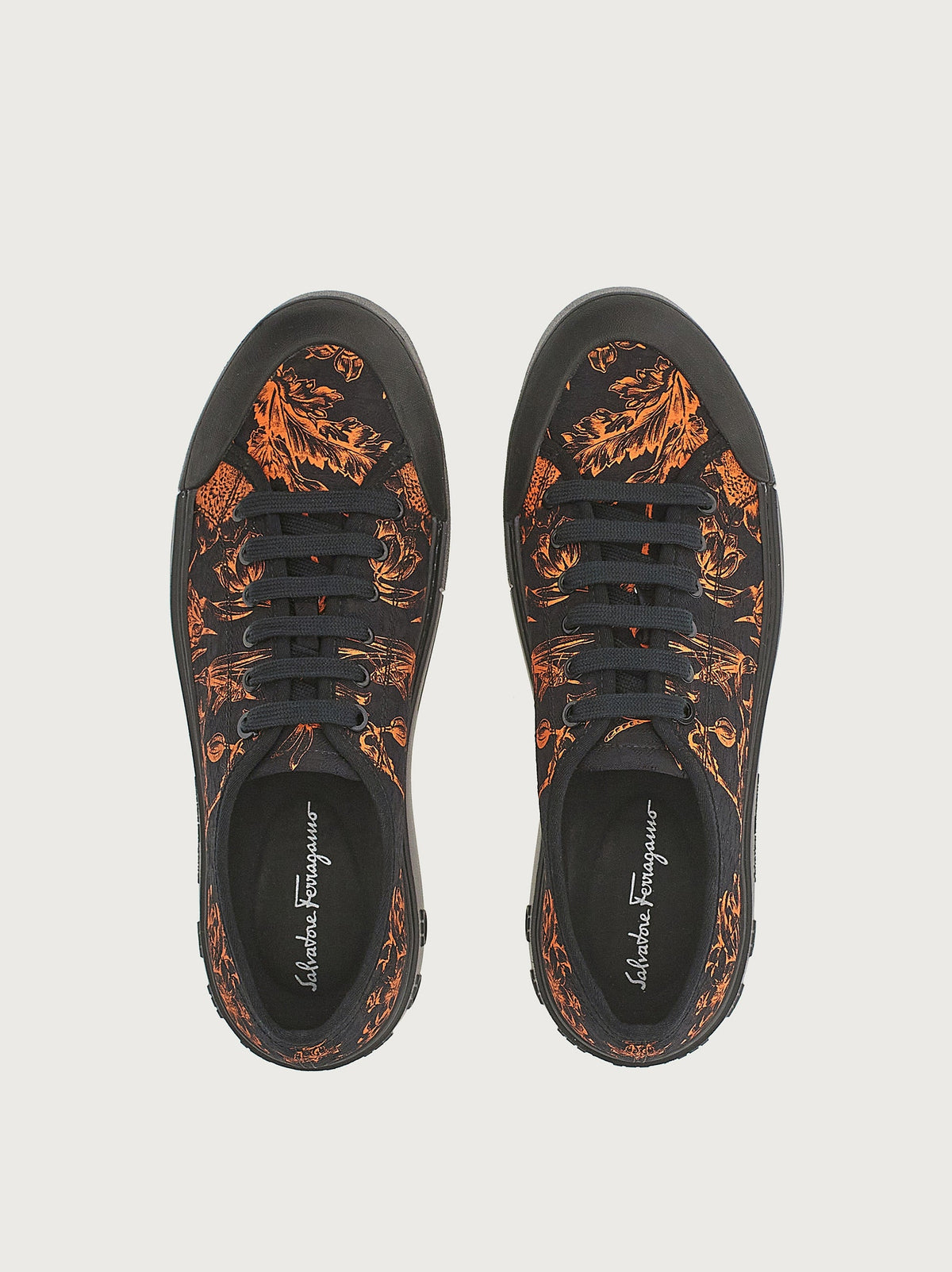 Black rubber sole with embossed Gancini motif, Salvatore Ferragamo sneaker