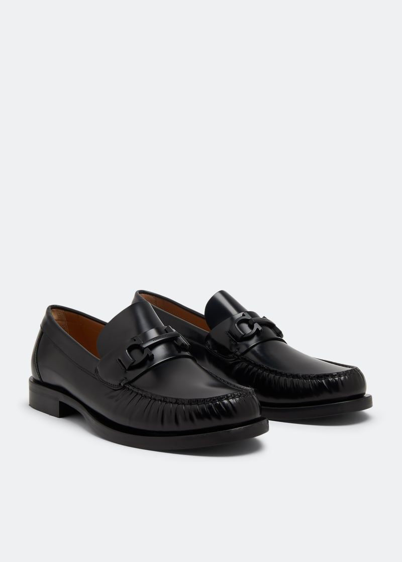 MOCASIN WITH BLACK GANCINI DECORATION Ferragamo