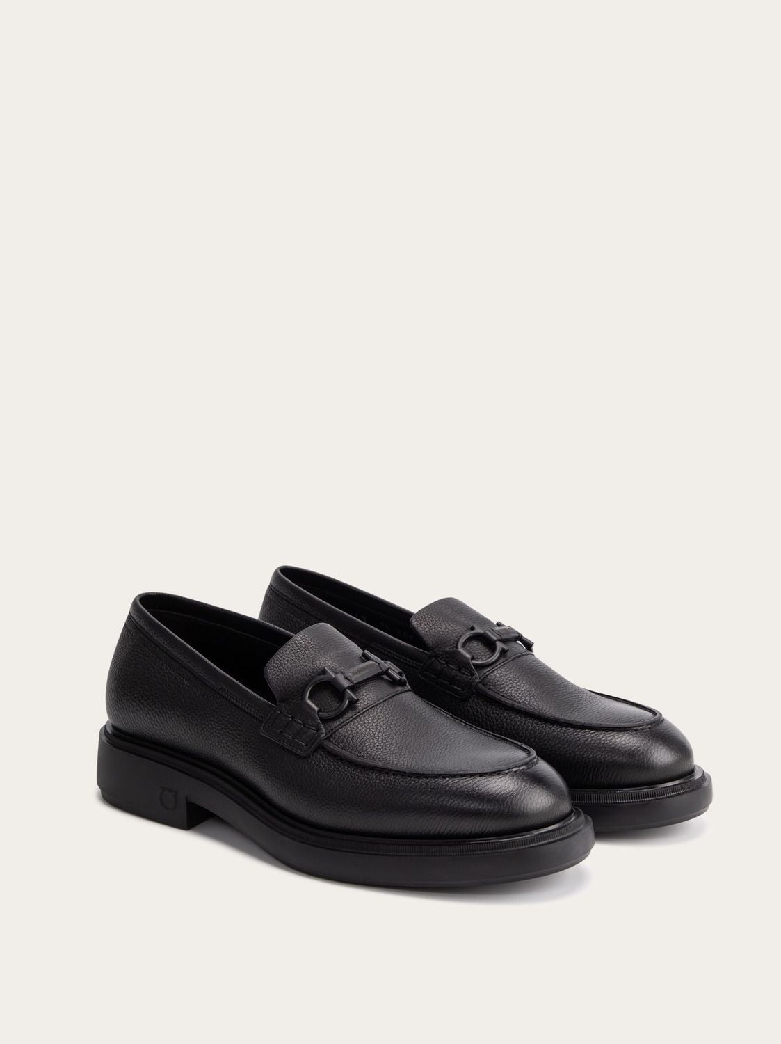 MOCASIN WITH BLACK GANCINI DECORATION Ferragamo
