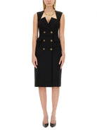 CREPE DRESS MOSCHINO COUTURE BLACK 42