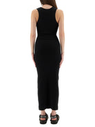 LONG DRESS WITH LOGO Moschino Jeans BLACK XS