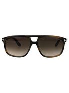 Havana acetate square sunglasses BRIANNA-02 by Tom Ford, side angle