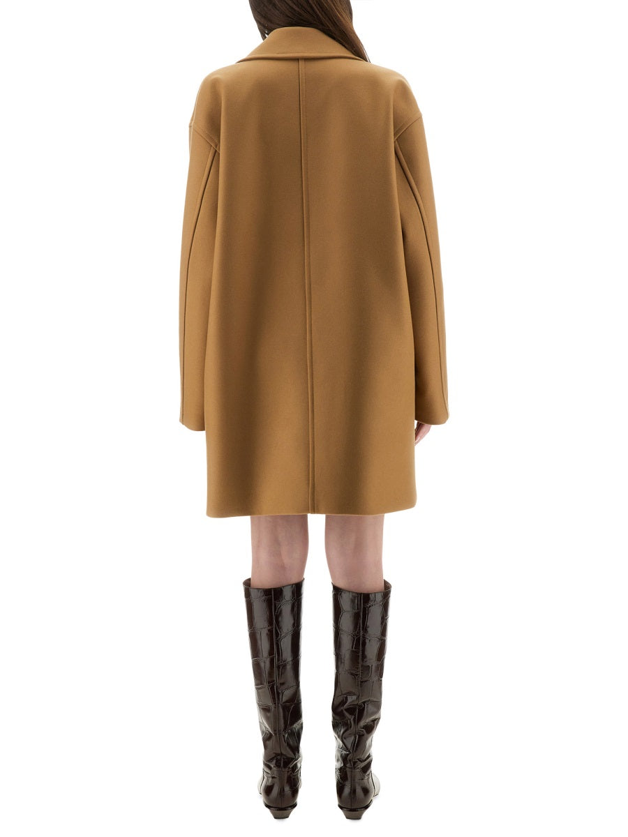 DOUBLEBREASTED COAT MOSCHINO COUTURE BEIGE 40