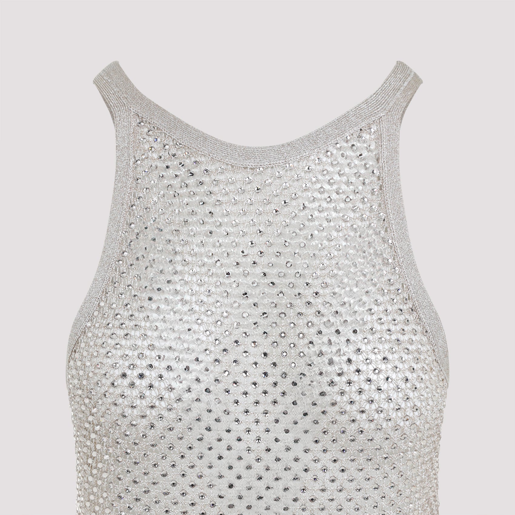 Tom Ford halter top in beige viscose blend, full garment view