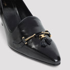Black calfskin Celine Queen Pumps with 60 mm slanted heel, profile view