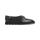 Black Celine chunky loafer with almond toe, front angle by Celine