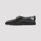 Black Celine chunky loafer with leather laces, top view by Celine