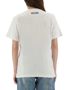 TSHIRT WITH PRINT MOSCHINO COUTURE WHITE XS