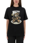 TSHIRT WITH TEDDY PRINT MOSCHINO COUTURE
