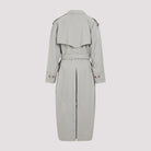 Beige Balenciaga military coat with back flap detail, rear view by Balenciaga