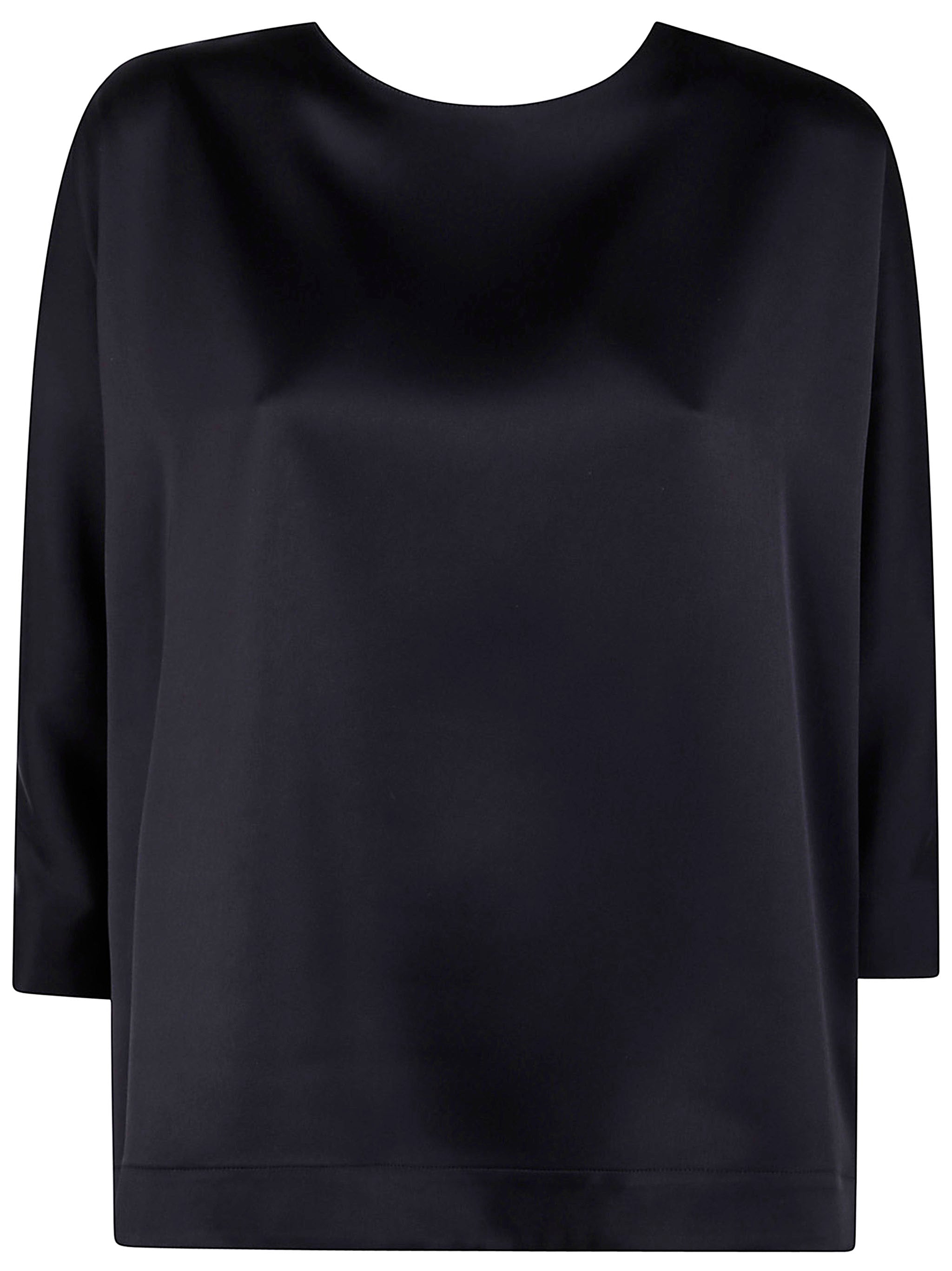 BACK BOTTONS BLOUSE DRHOPE BLACK 44