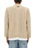IVORY SWEATERS MOSCHINO COUTURE