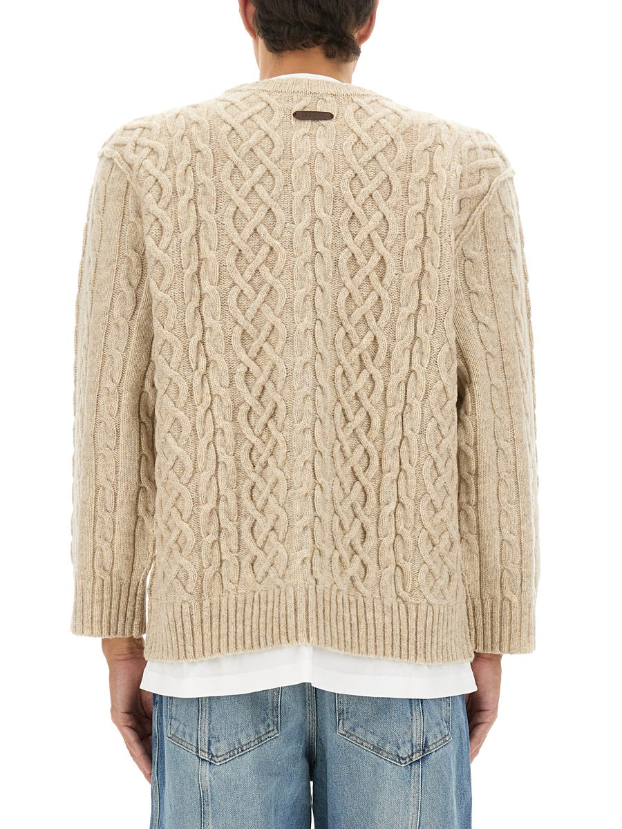 IVORY SWEATERS MOSCHINO COUTURE