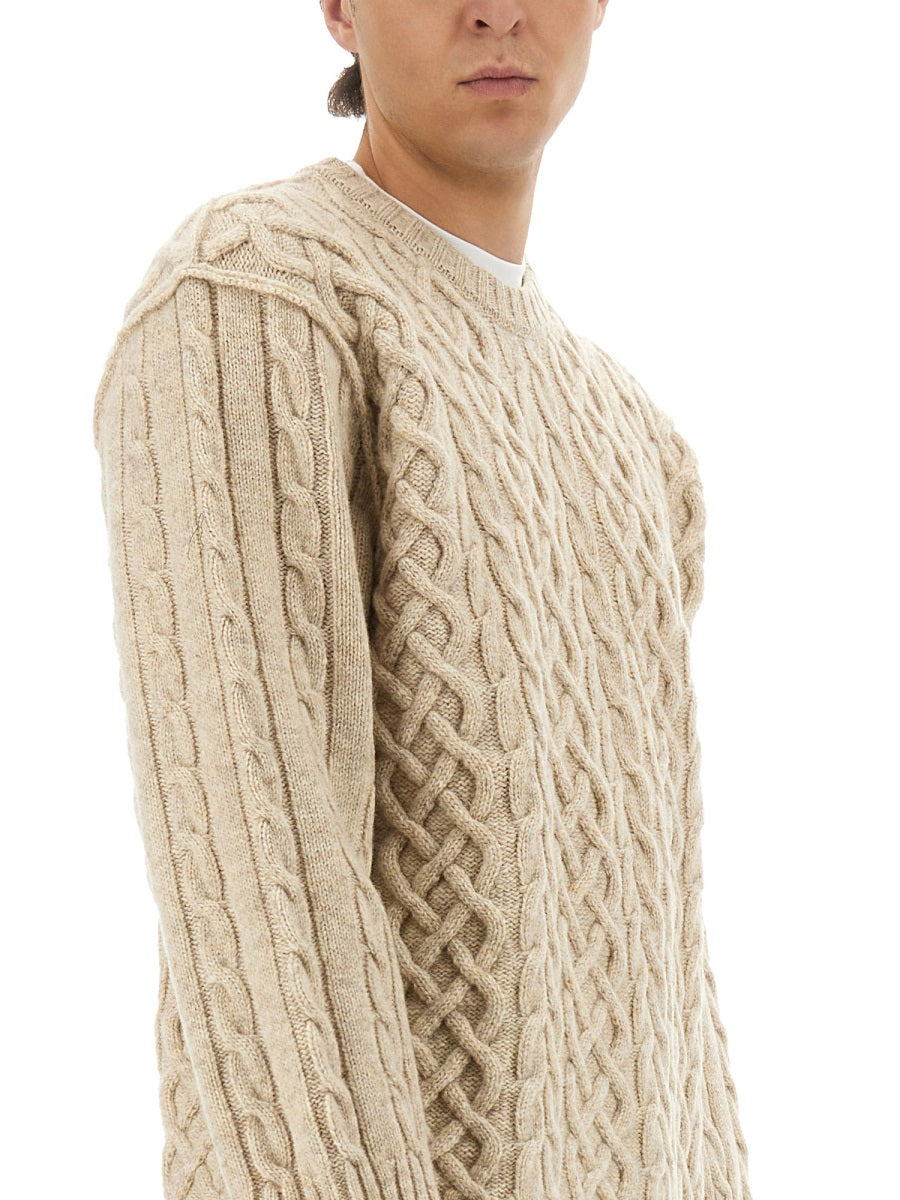 IVORY SWEATERS MOSCHINO COUTURE