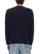 BLUE SWEATER MOSCHINO COUTURE