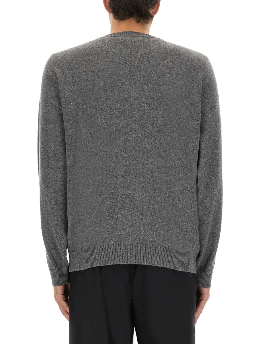 GREY SWEATERS MOSCHINO COUTURE