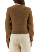 CROPPED SHIRT MOSCHINO COUTURE BROWN 42