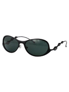 POWDRE MATTE BLACK METAL SUNGLASSES Diesel