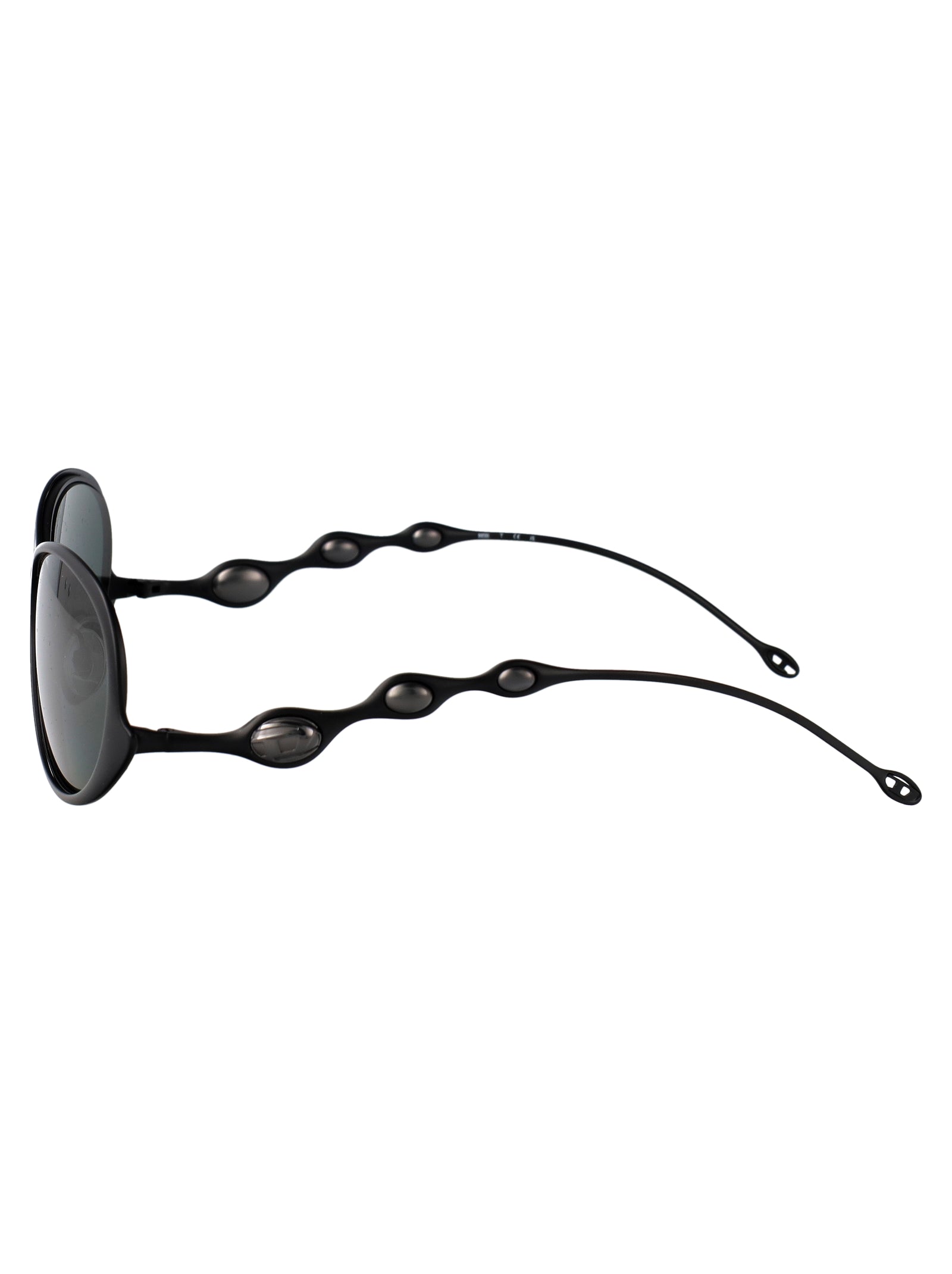 POWDRE MATTE BLACK METAL SUNGLASSES Diesel