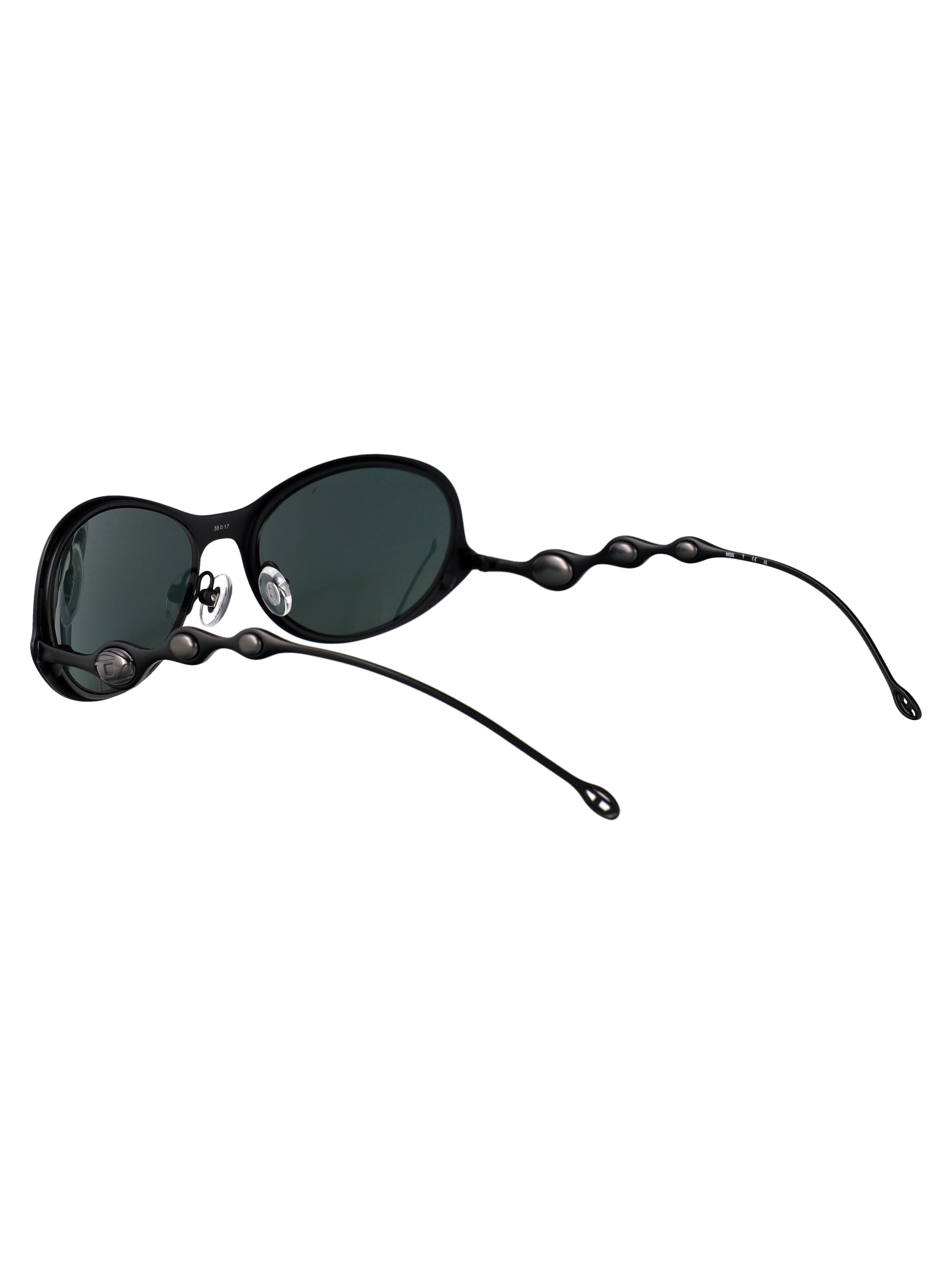 POWDRE MATTE BLACK METAL SUNGLASSES Diesel