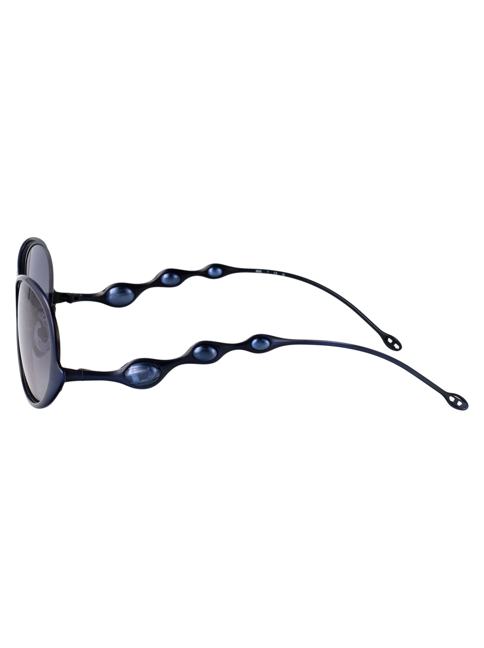 SHINY BRUSHED ANTIQUE BLUE METAL SUNGLASSES Diesel