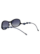 SHINY BRUSHED ANTIQUE BLUE METAL SUNGLASSES Diesel