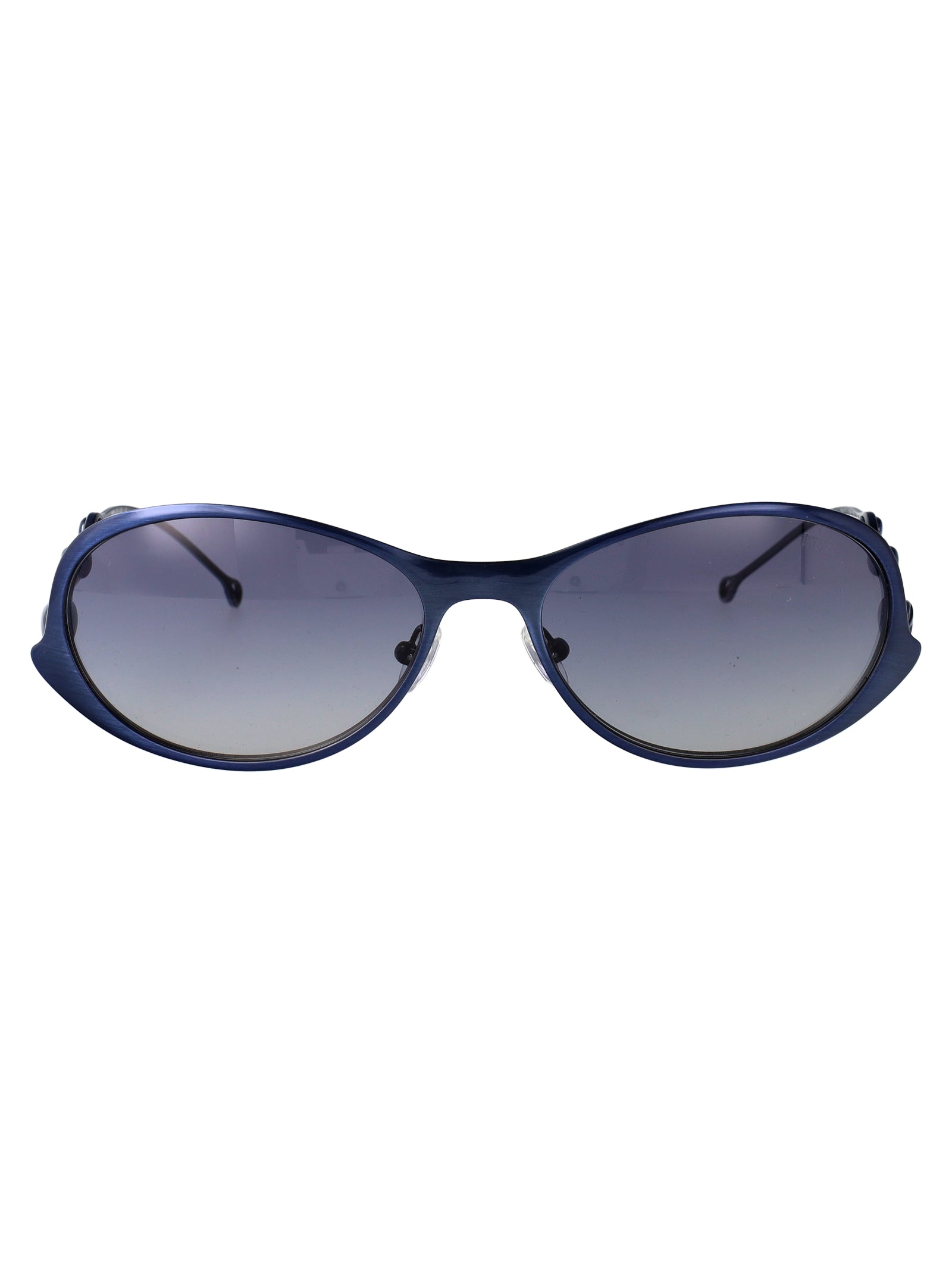SHINY BRUSHED ANTIQUE BLUE METAL SUNGLASSES Diesel SHINY BRUSHED ANTIQUE BLUE 56