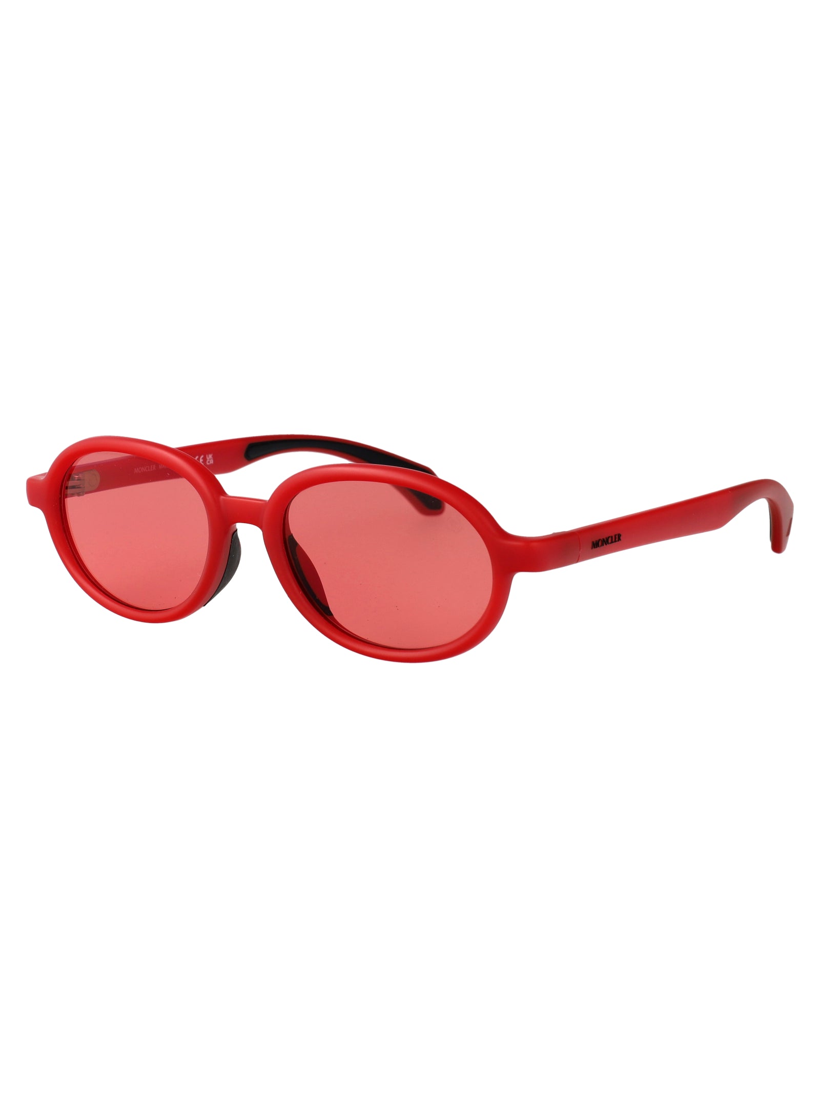 MATTE MILKY RED INJECTATE SUNGLASSES Moncler