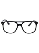 BLACK ACETATE GLASSES Persol BLACK 52
