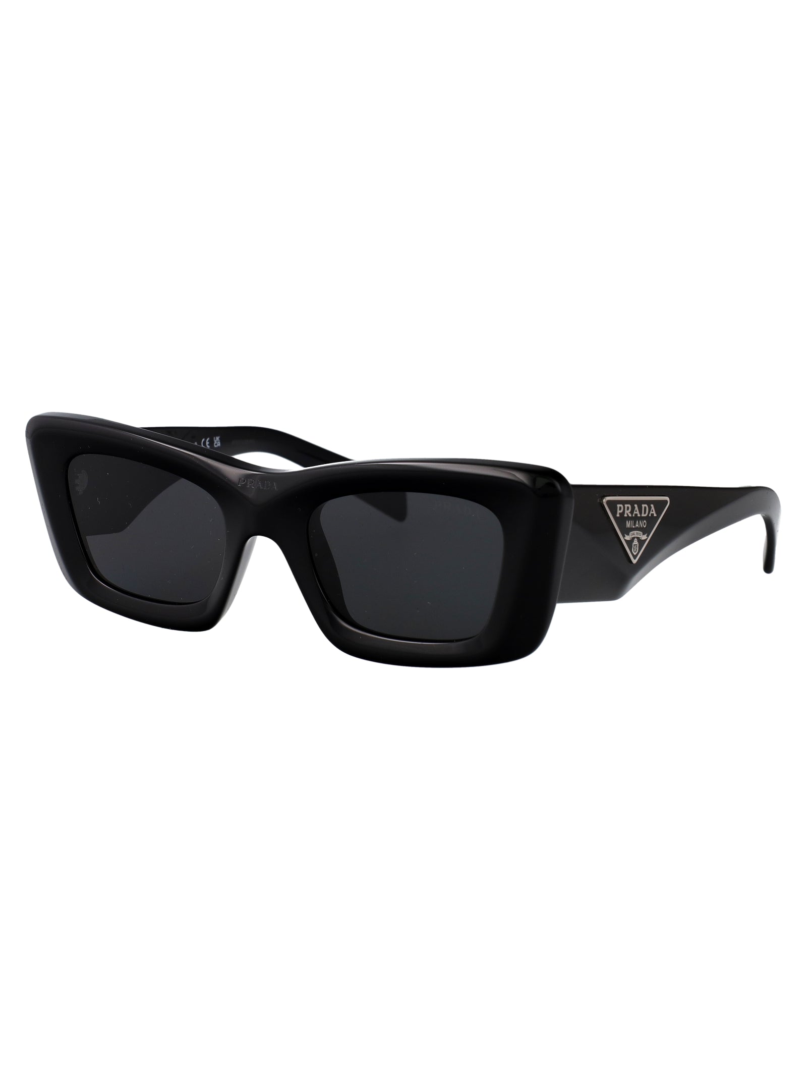 BLACK ACETATE SUNGLASSES Prada